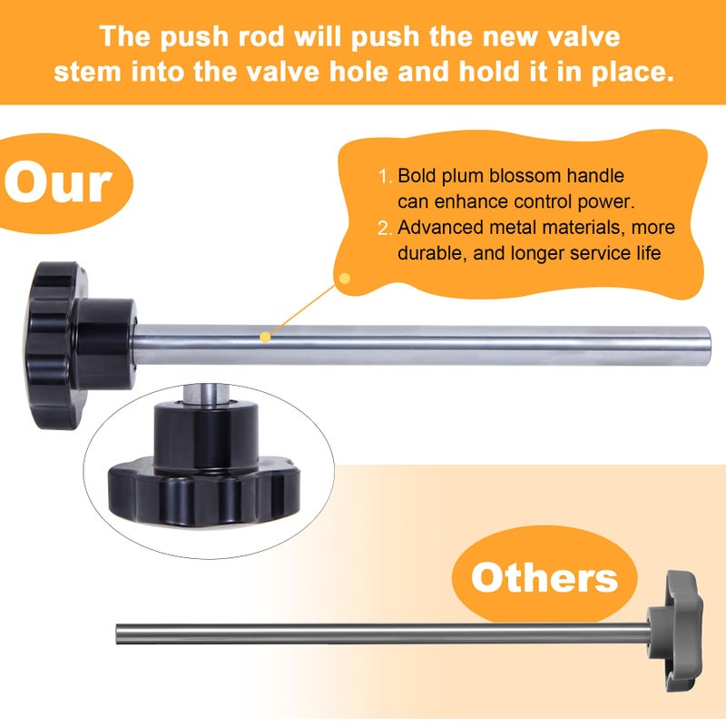 Richcat 51025 Quick Tire Valve Change Tool for Cars,Tire Valve Stem Core Quickly Replacement Tool Kit,Perfect Tool for Replacing Leaky Valves in Cars,ATVs,Trucks, etc.with TR413/TR414 - Image 4